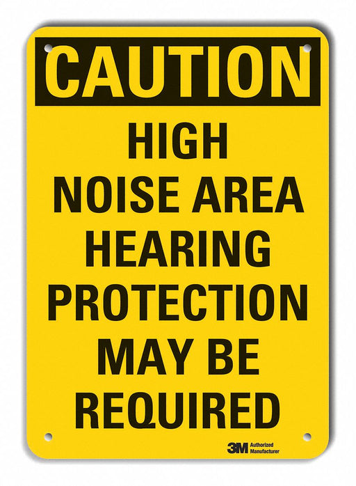 Caution Sign 14 in x 10 in Plastic