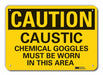 Caution Sign 7 inx10 in Plastic