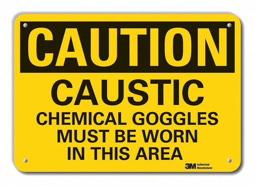 Caution Sign 7 inx10 in Plastic