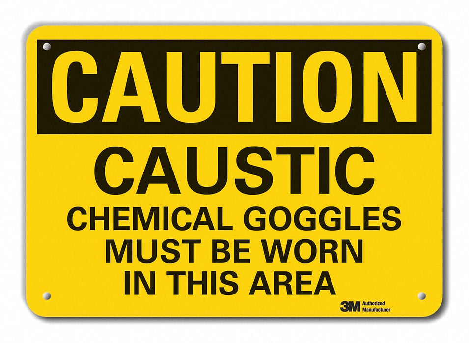 Caution Sign 7 inx10 in Plastic