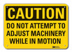 Caution Sign 10 inx14 in Plastic
