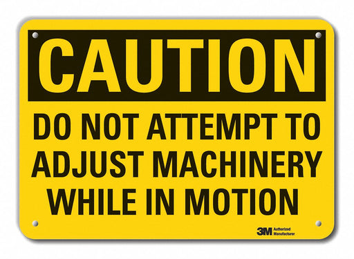 Caution Sign 10 inx14 in Plastic