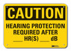 Rflct Hearing Caution Sign 10x14in Alum