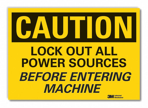 Caution Sign 7in x 10in Non-PVC Polymer