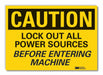 Caution Sign 10inx14in Non-PVC Polymer