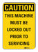 Rflct Lockout Tagout Caut Sign 10x14in
