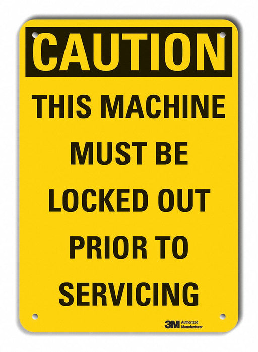 Caution Sign 14 in x 10 in Plastic