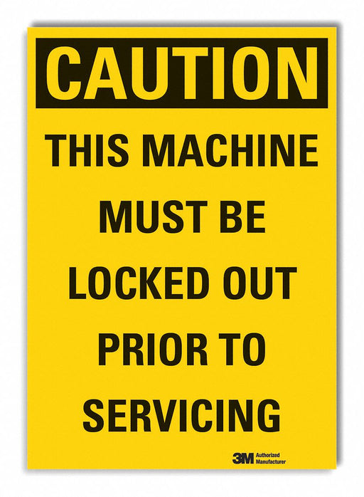 Caution Sign 14inx10in Non-PVC Polymer