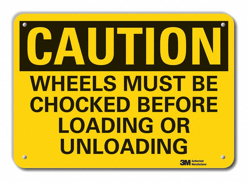 Caution Sign 7 in x 10 in Plastic