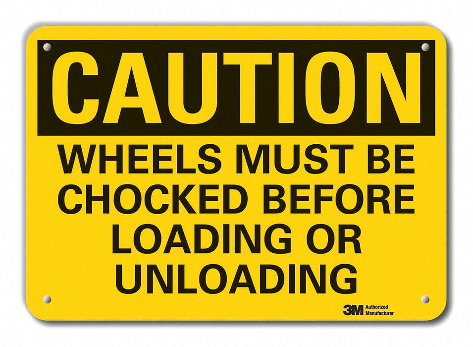 Caution Sign 7 in x 10 in Plastic