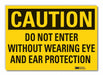 Caution Sign 7inx10in Non-PVC Polymer