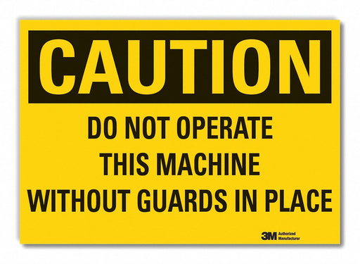 Caution Sign 10in x 14in Non-PVC Polymer