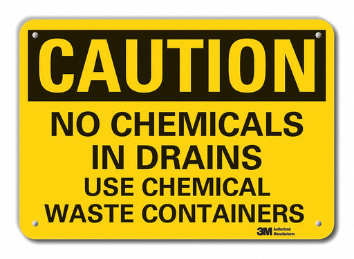 Caution Sign 10 in x 14 in Plastic