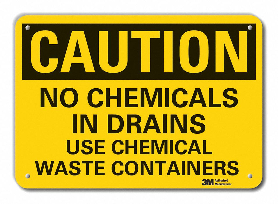 Caution Sign 10 in x 14 in Plastic