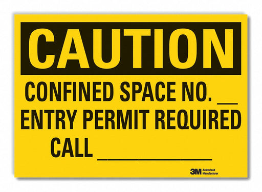 Caution Sign 10inx14in Non-PVC Polymer