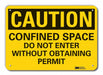Caution Sign 7 inx10 in Plastic