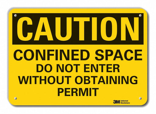 Caution Sign 7 inx10 in Plastic
