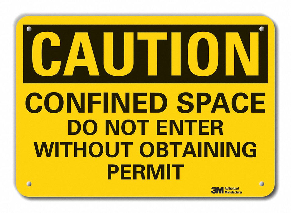 Caution Sign 7 inx10 in Plastic