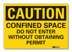 Caution Sign 7inx10in Non-PVC Polymer