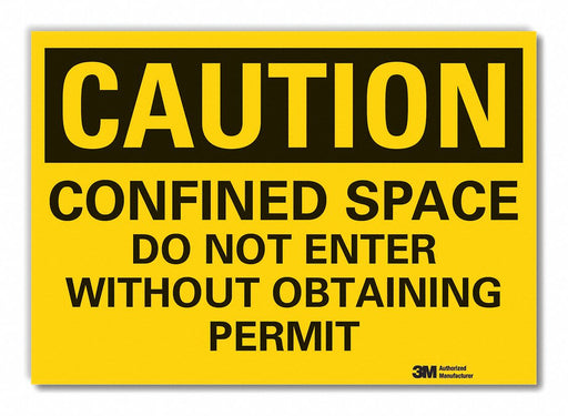 Caution Sign 7inx10in Non-PVC Polymer