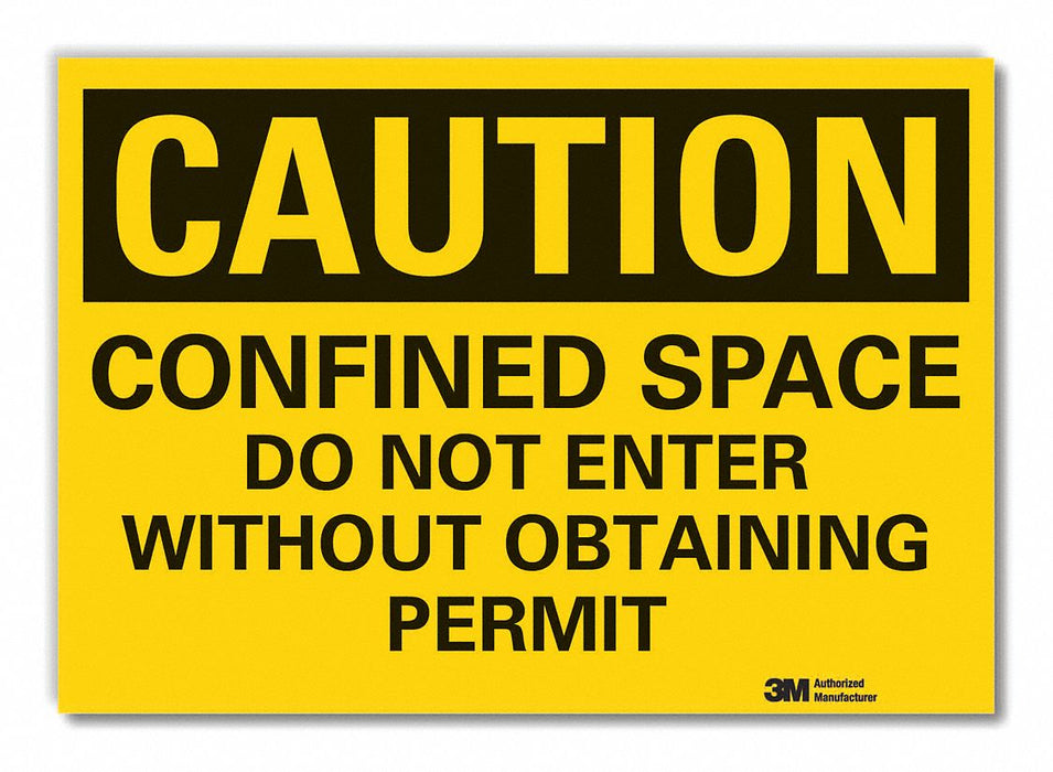 Caution Sign 7inx10in Non-PVC Polymer