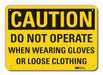 Caution Sign 7 inx10 in Plastic