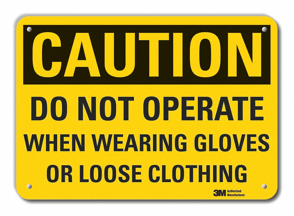 Caution Sign 10 in x 14 in Plastic