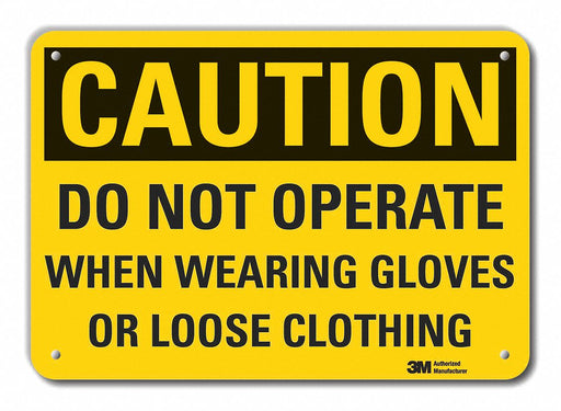 Caution Sign 7 inx10 in Plastic
