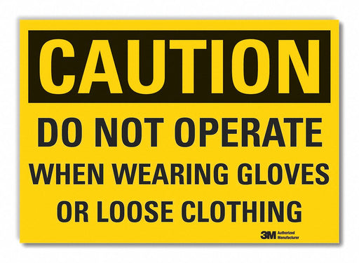 Caution Sign 7inx10in Non-PVC Polymer