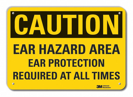 Caution Sign 10 in x 14 in Plastic