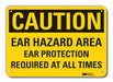 Caution Sign 7 in x 10 in Plastic