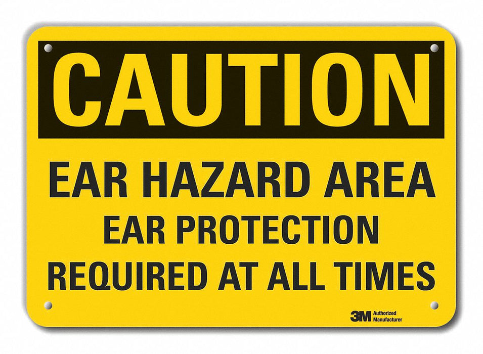 Caution Sign 7 in x 10 in Plastic