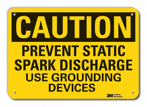 Caution Sign 7 in x 10 in Plastic