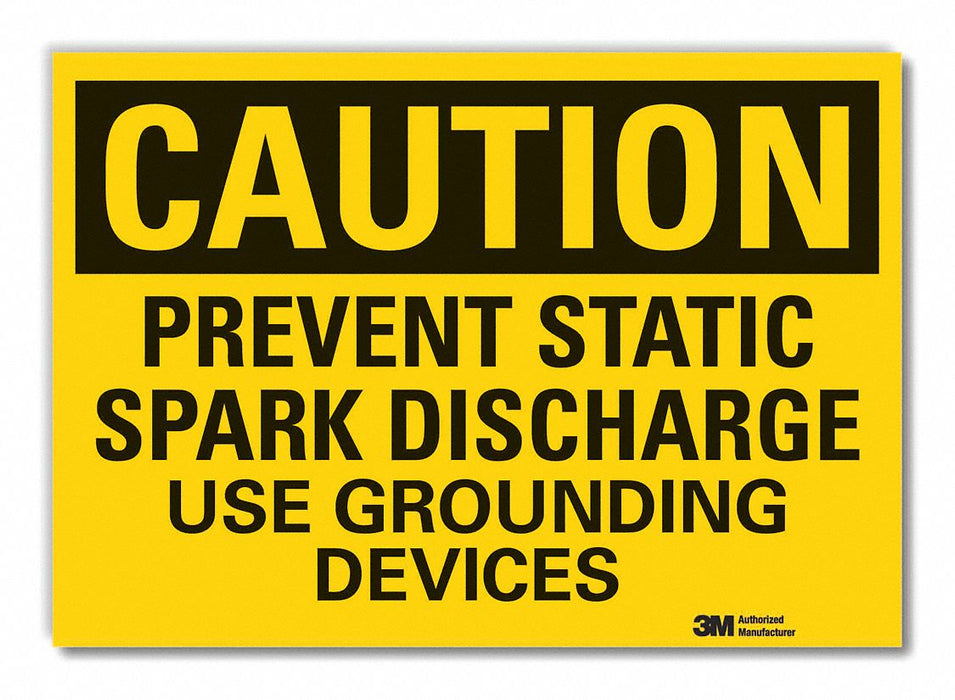 Caution Sign 7inx10in Non-PVC Polymer