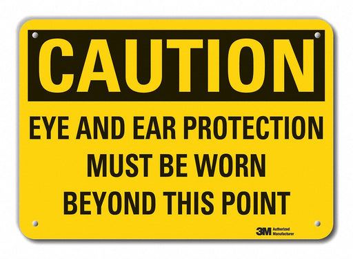 Caution Sign 10 inx14 in Plastic