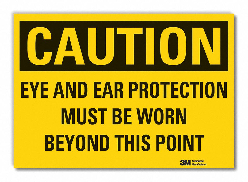 Caution Sign 7inx10in Non-PVC Polymer