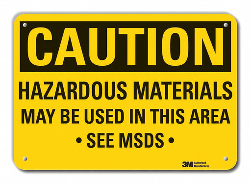 Caution Sign 7 in x 10 in Plastic