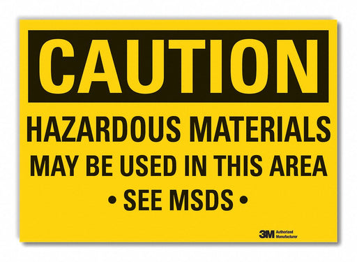 Caution Sign 7in x 10in Non-PVC Polymer