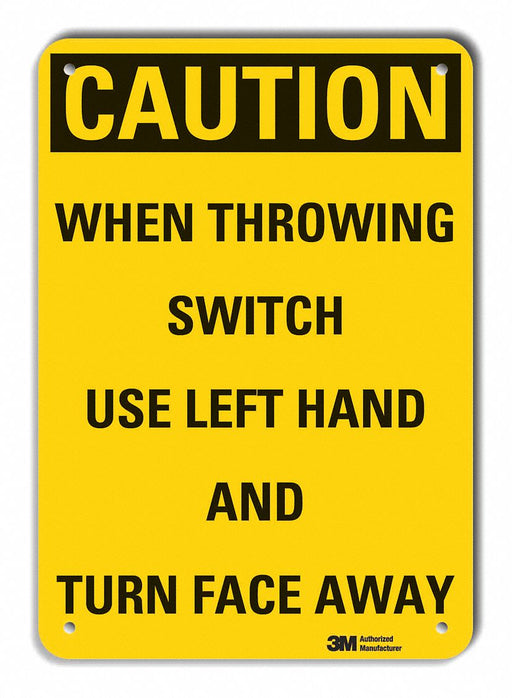 Caution Sign 14 in x 10 in Plastic