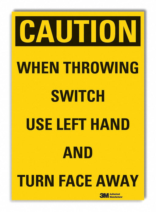 Caution Sign 10in x 7in Non-PVC Polymer