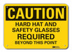 Caution Sign 7 in x 10 in Aluminum