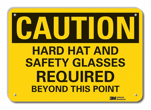 Caution Sign 10 inx14 in Plastic