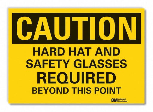 Caution Sign 7in x 10in Non-PVC Polymer