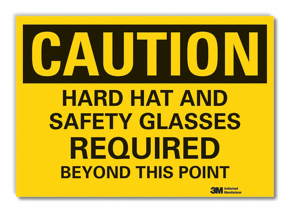 Caution Sign 7in x 10in Non-PVC Polymer