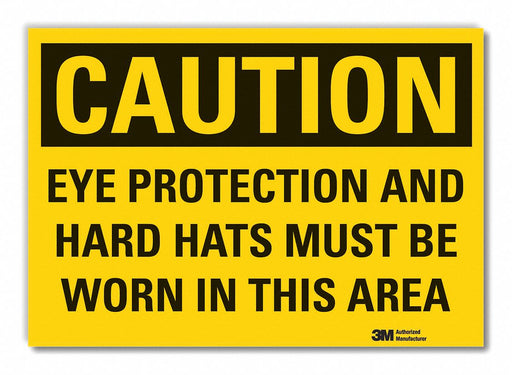 Caution Sign 7in x 10in Non-PVC Polymer