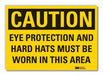 Eye Caution Rflct Label 3.5in x 5in