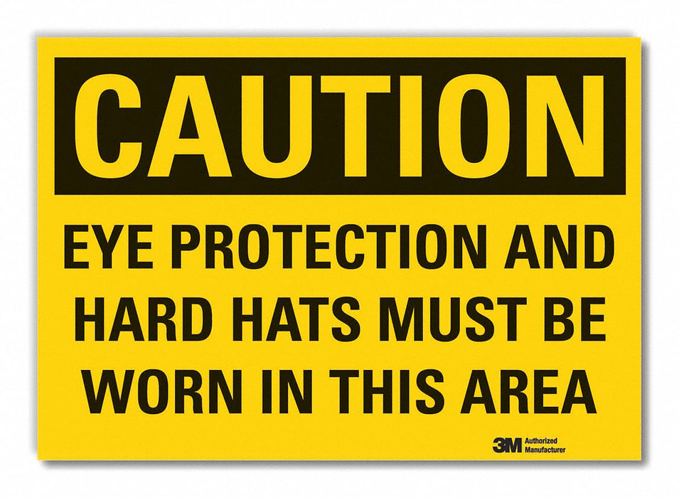 Eye Caution Rflct Label 3.5in x 5in