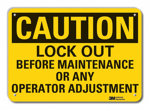Caution Sign 10 in x 14 in Plastic