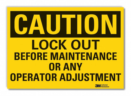 Caution Sign 7in x 10in Non-PVC Polymer