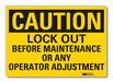 Caution Sign 10inx14in Non-PVC Polymer